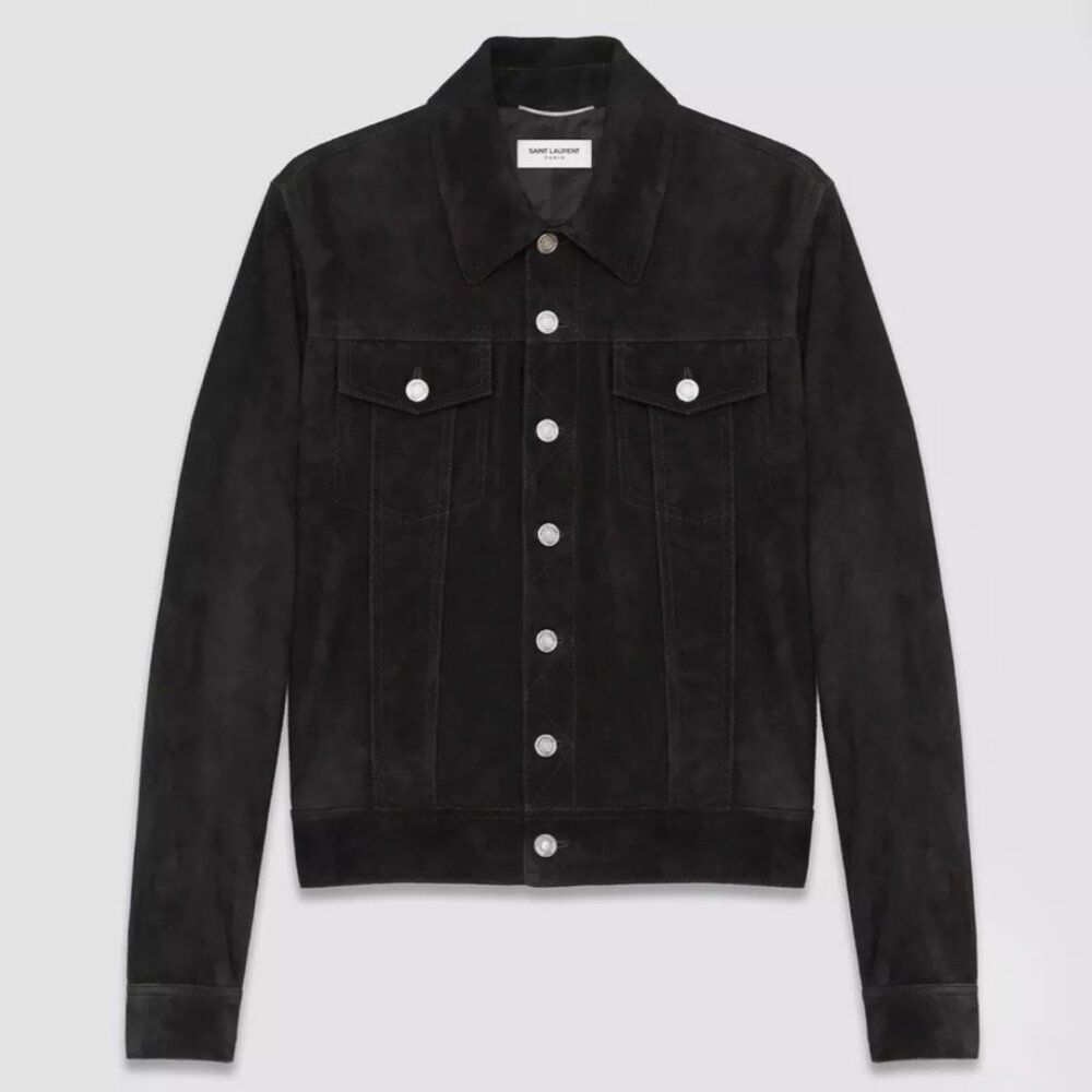 Saint Laurent Suede Trucker Jacket